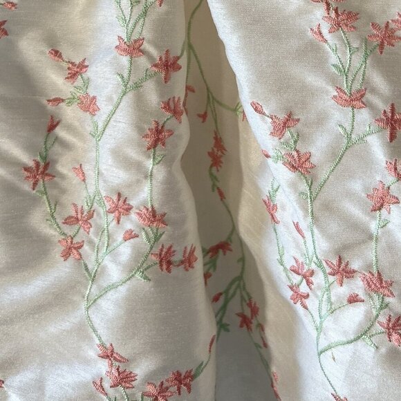 Cherokee SZ 5T Ivory Satin Pink Embroidered Formal Party Easter Church Dress - Picture 6 of 10